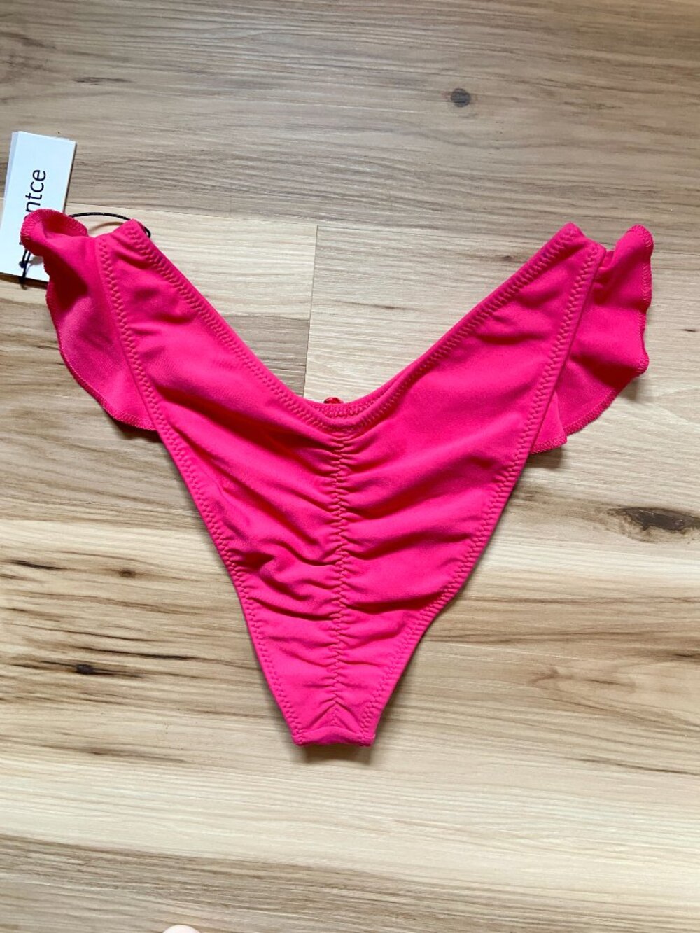 NEW Montce Raspberry Pink Kelly Bikini Bottom Extra Large Ruffle NWT - Picture 4 of 5